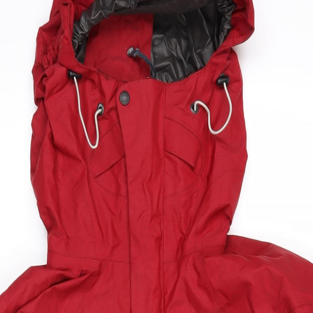 Bergaus Womens Red Jacket Coat Size 10 Zip