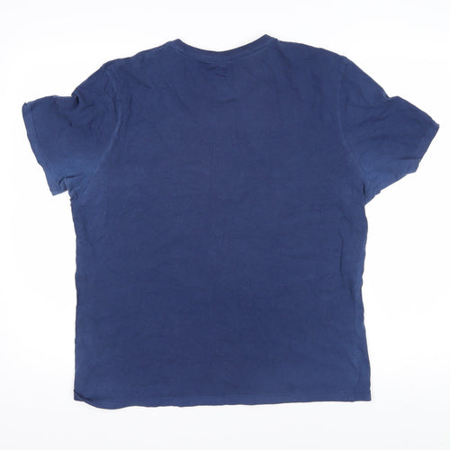 Team GB Mens Blue Cotton T-Shirt Size M Round Neck - Team GB Tokyo