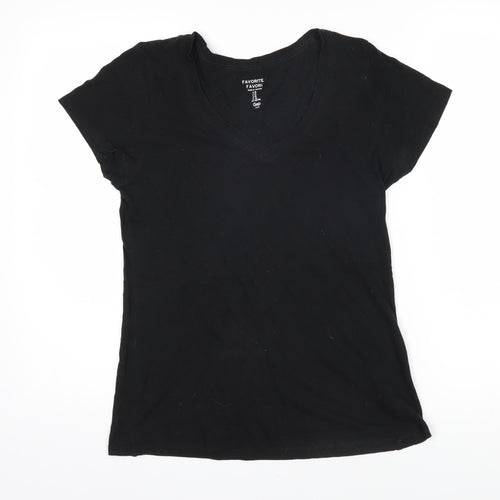 Gap Womens Black Cotton Basic T-Shirt Size M Sweetheart