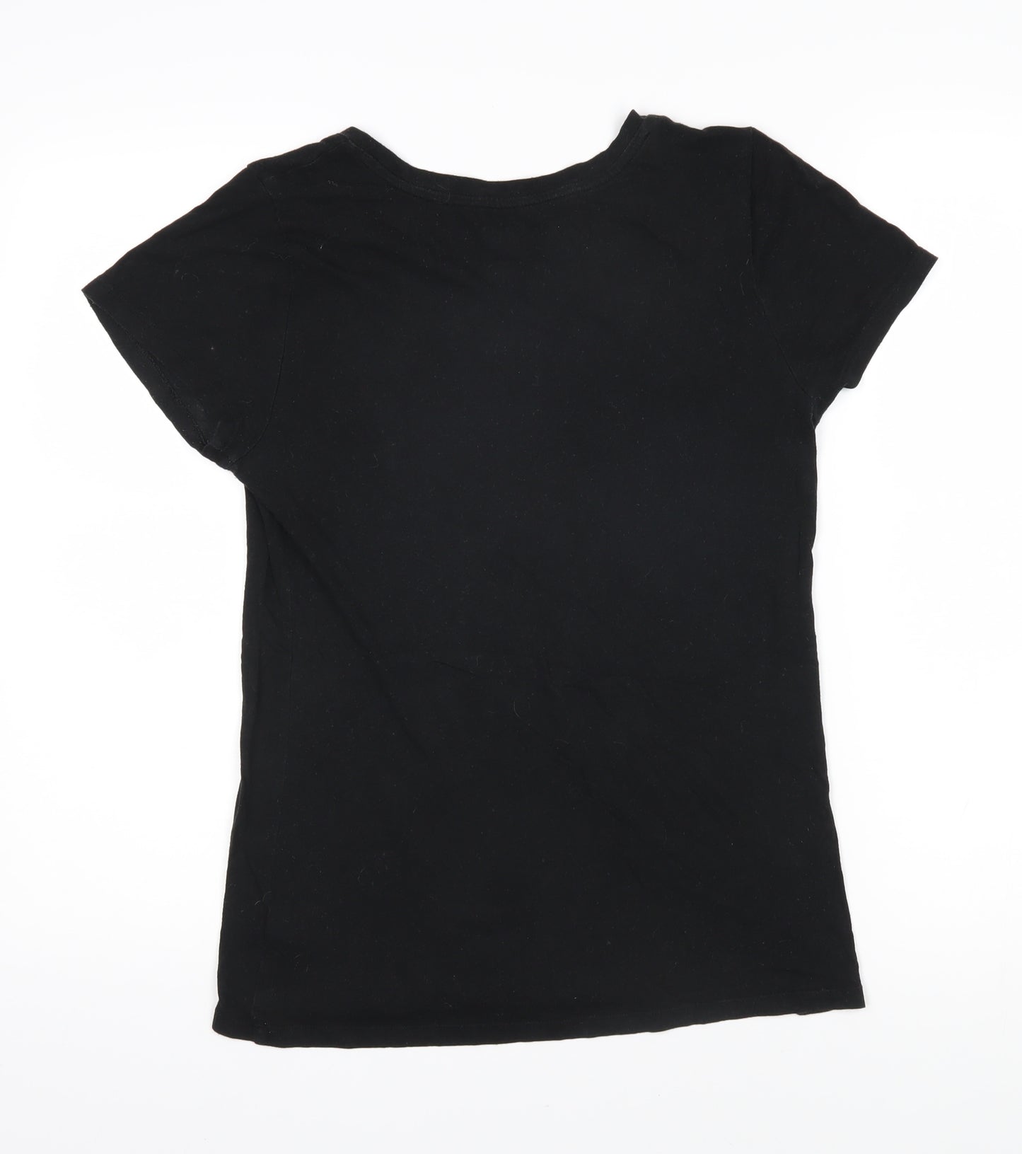 Gap Womens Black Cotton Basic T-Shirt Size M Sweetheart