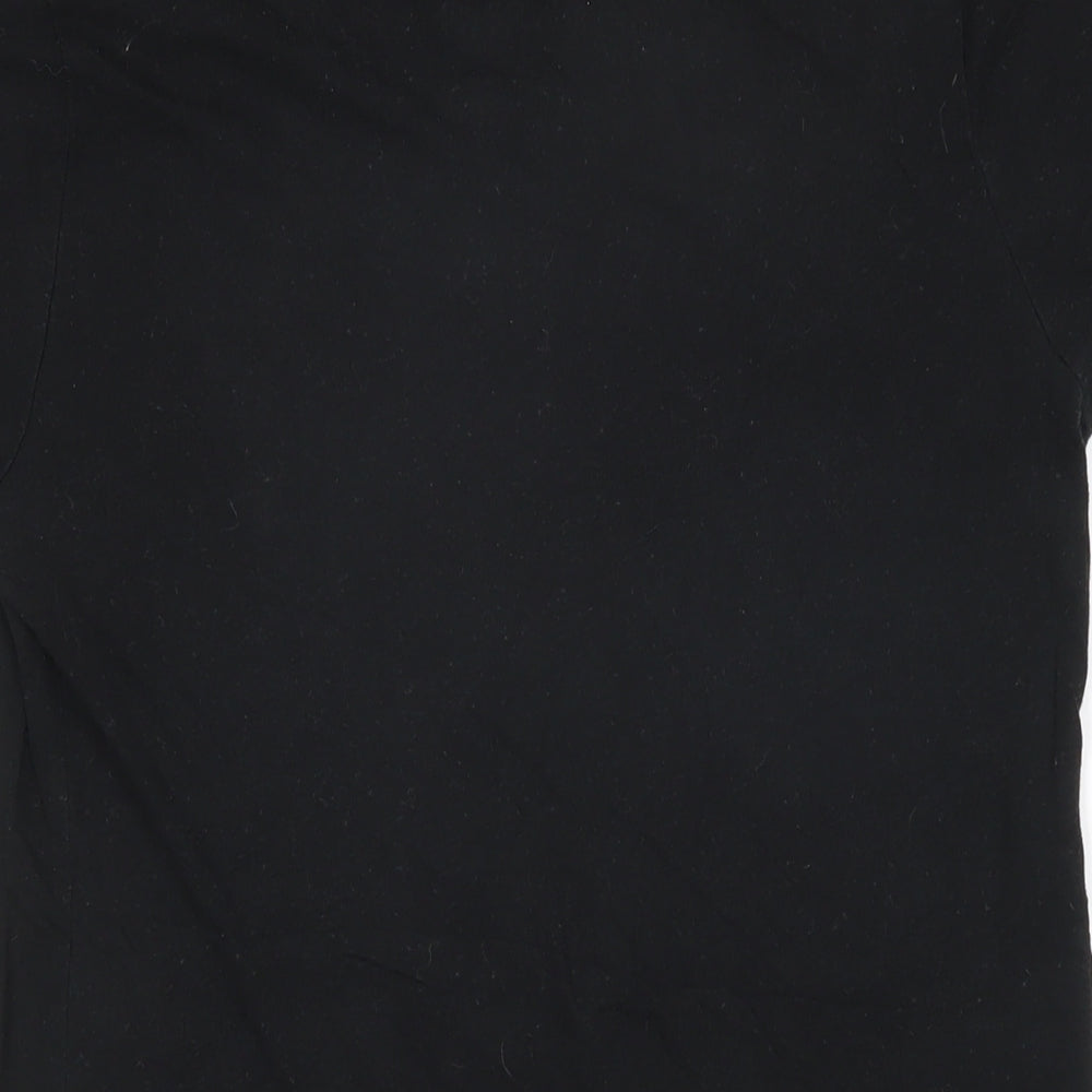 Gap Womens Black Cotton Basic T-Shirt Size M Sweetheart