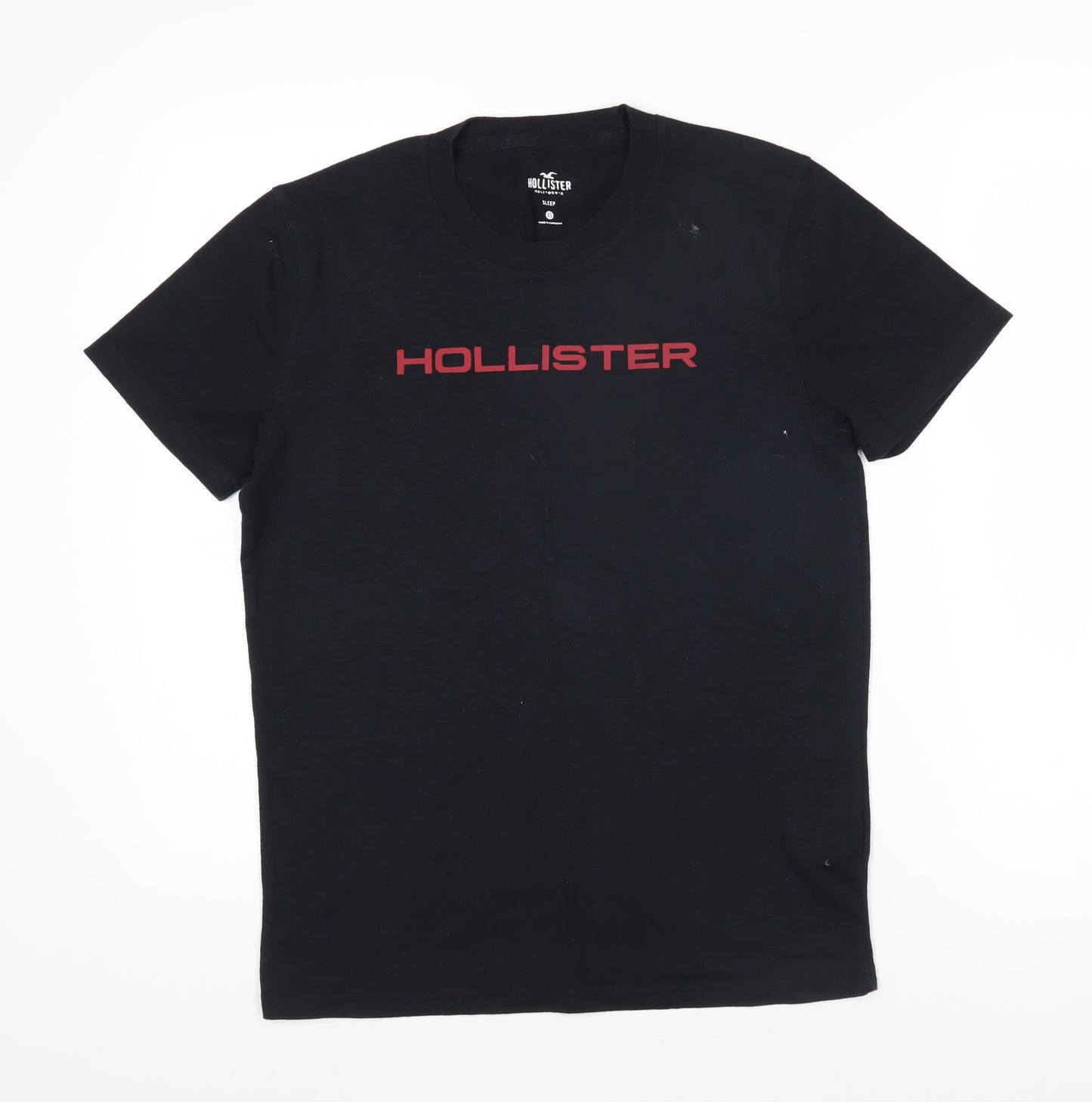 Hollister Mens Black Solid 100% Cotton Pyjama Top Size XS Pullover - Hollister