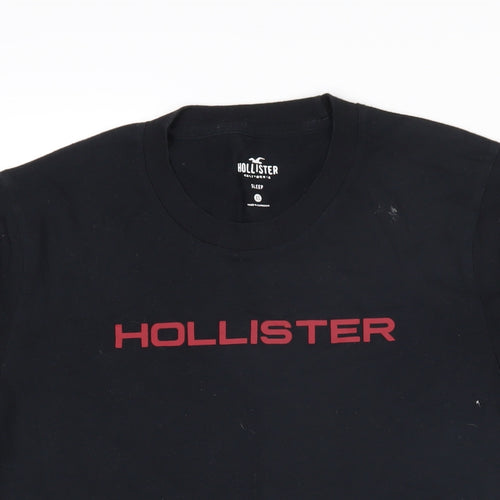Hollister Mens Black Solid 100% Cotton Pyjama Top Size XS Pullover - Hollister