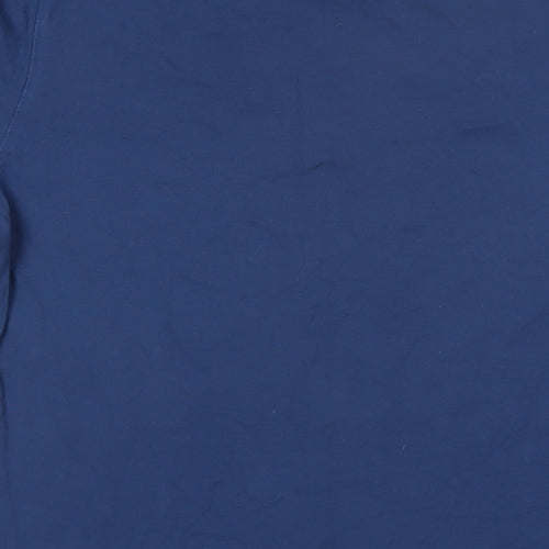 adidas Mens Blue 100% Cotton Basic T-Shirt Size S Round Neck Pullover - Adidas
