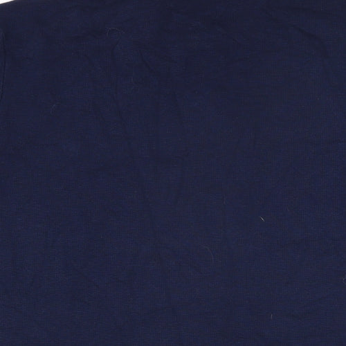 Ben Sherman Mens Blue 100% Cotton Polo Size L Collared Snap