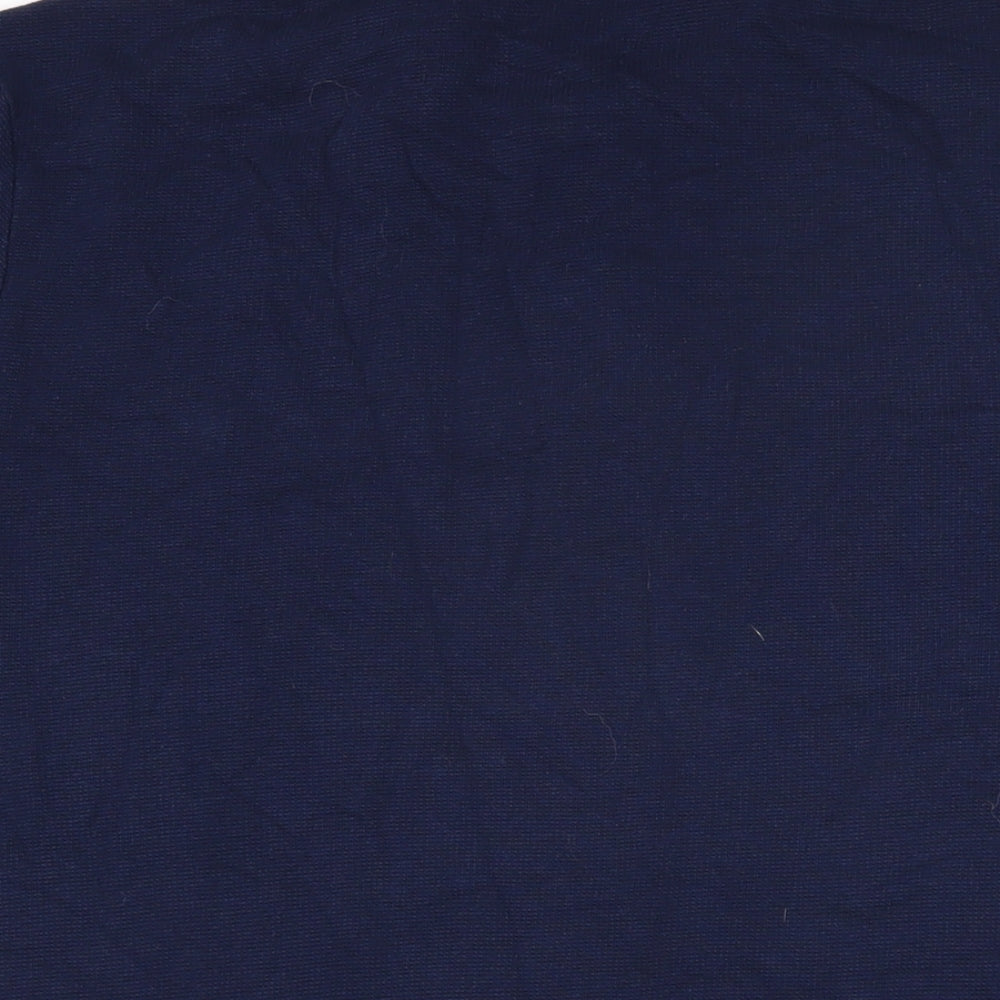 Ben Sherman Mens Blue 100% Cotton Polo Size L Collared Snap