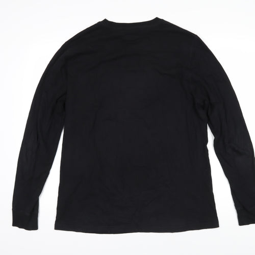 Barbour Mens Black Cotton Pullover Sweatshirt Size M - Barbour International Motorcycle Clothing