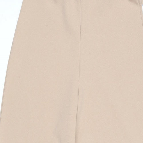 Stylewise Womens Beige Polyester Trousers Size 6 L28 in Regular - Elasticated waist