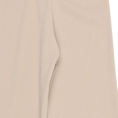 Stylewise Womens Beige Polyester Trousers Size 6 L28 in Regular - Elasticated waist