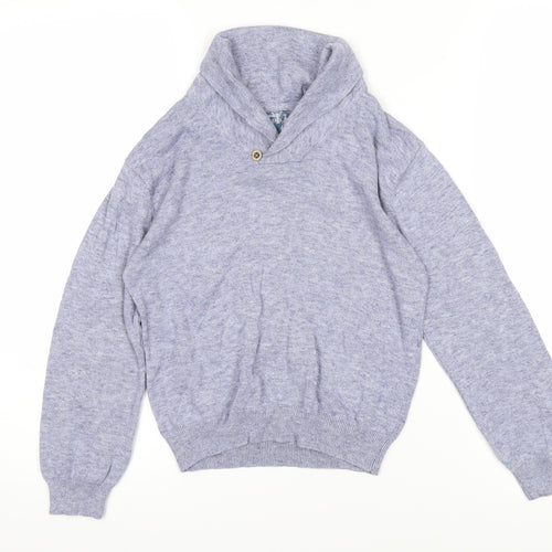 Marine Girls Purple Collared 100% Cotton Pullover Jumper Size 7-8 Years Pullover