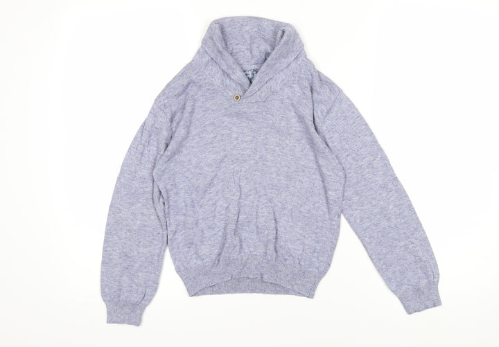 Marine Girls Purple Collared 100% Cotton Pullover Jumper Size 7-8 Years Pullover