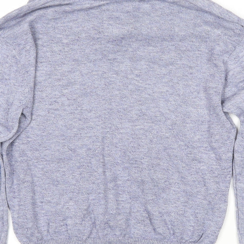 Marine Girls Purple Collared 100% Cotton Pullover Jumper Size 7-8 Years Pullover