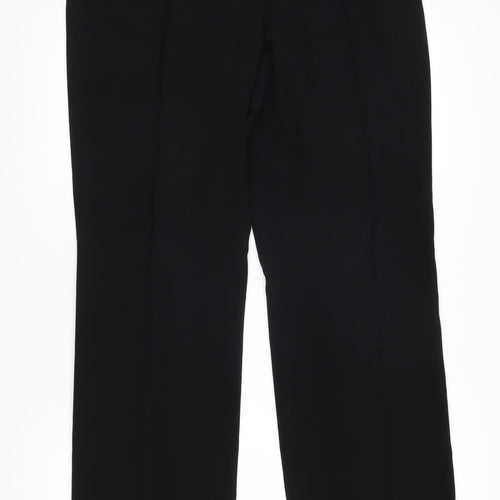 Jigsaw Womens Black Wool Trousers Size 16 L32.5 in Regular Zip