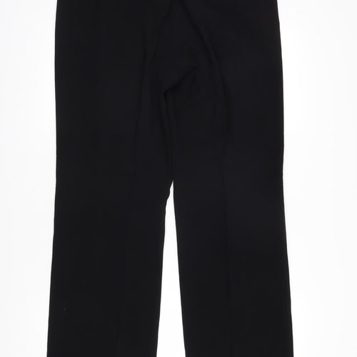 Jigsaw Womens Black Wool Trousers Size 16 L32.5 in Regular Zip