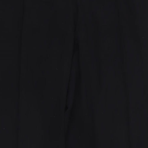 Jigsaw Womens Black Wool Trousers Size 16 L32.5 in Regular Zip