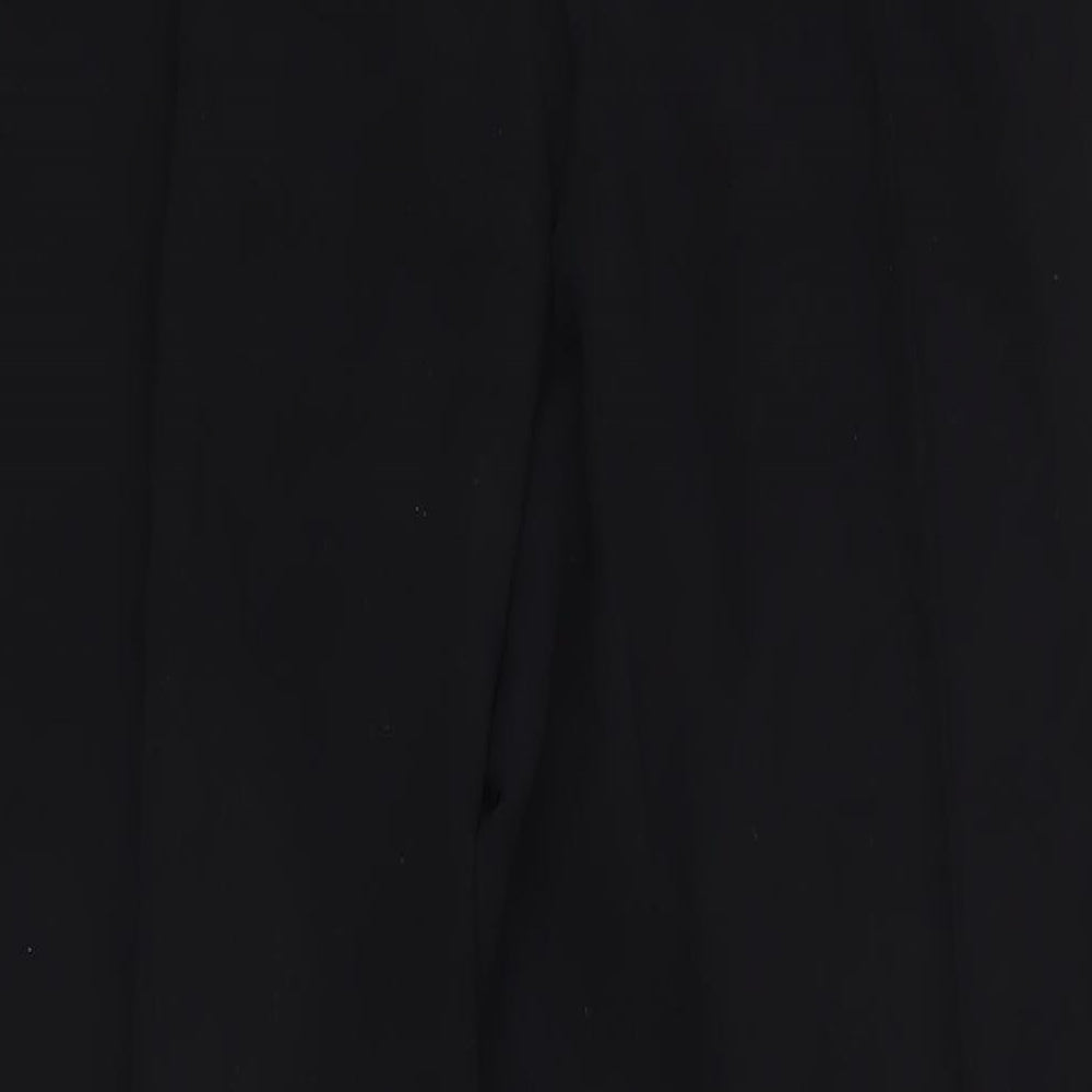 Jigsaw Womens Black Wool Trousers Size 16 L32.5 in Regular Zip