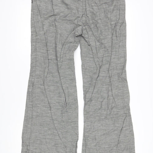 Laura Ashley Womens Black Check Linen Trousers Size 14 L29 in Regular Zip