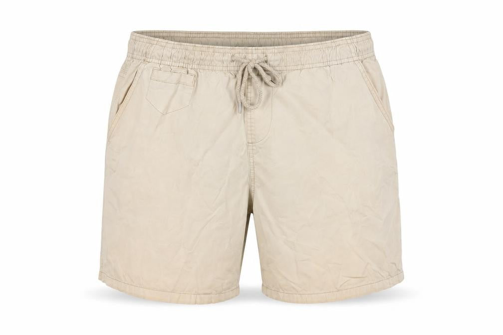 Brave Soul Mens Beige Cotton Bermuda Shorts Size L Regular Drawstring - Elasticated waist