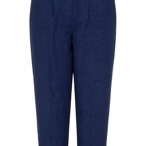 House of Fraser Womens Blue Viscose Trousers Size 14 L23.5 in Extra-Slim Zip