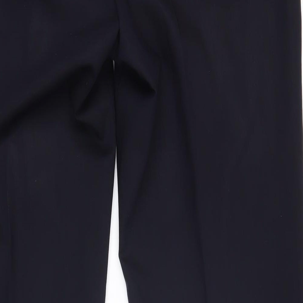 Reiss Mens Blue Polyester Trousers Size 32 in L32 in Regular Zip