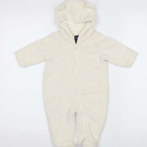 Gap Baby Ivory 100% Polyester Babygrow One-Piece Size 3-6 Months Zip