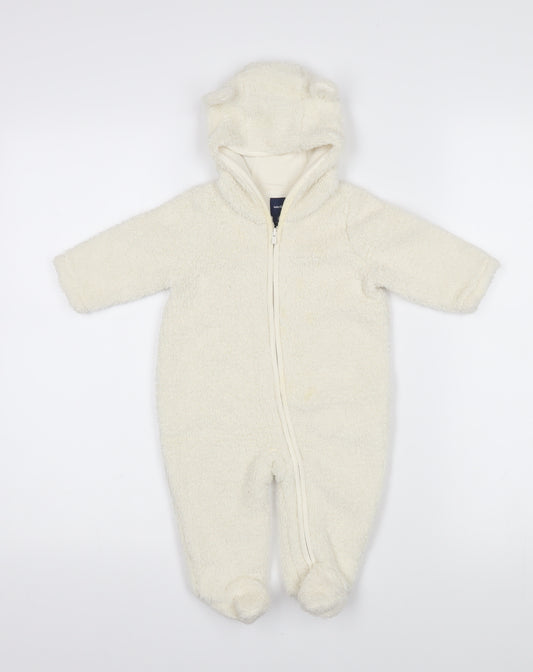 Gap Baby Ivory 100% Polyester Babygrow One-Piece Size 3-6 Months Zip