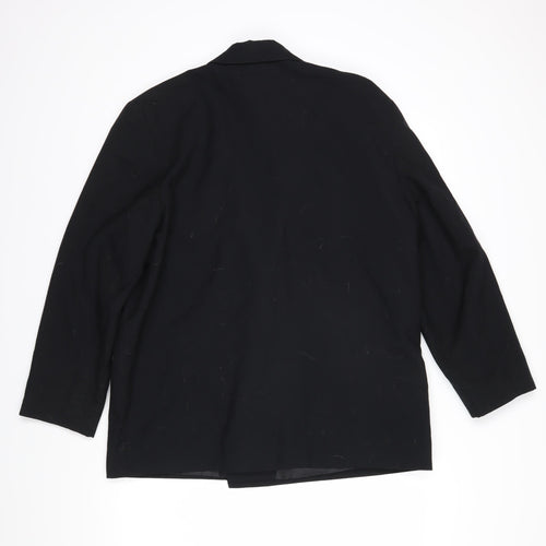 E.A.S Womens Black Jacket Blazer Size 16 Button