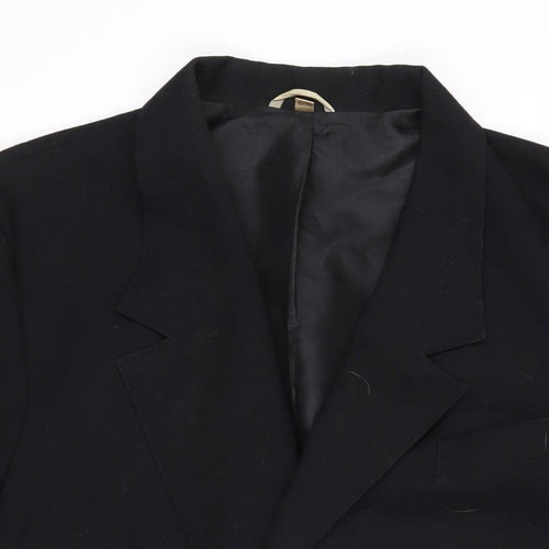 E.A.S Womens Black Jacket Blazer Size 16 Button