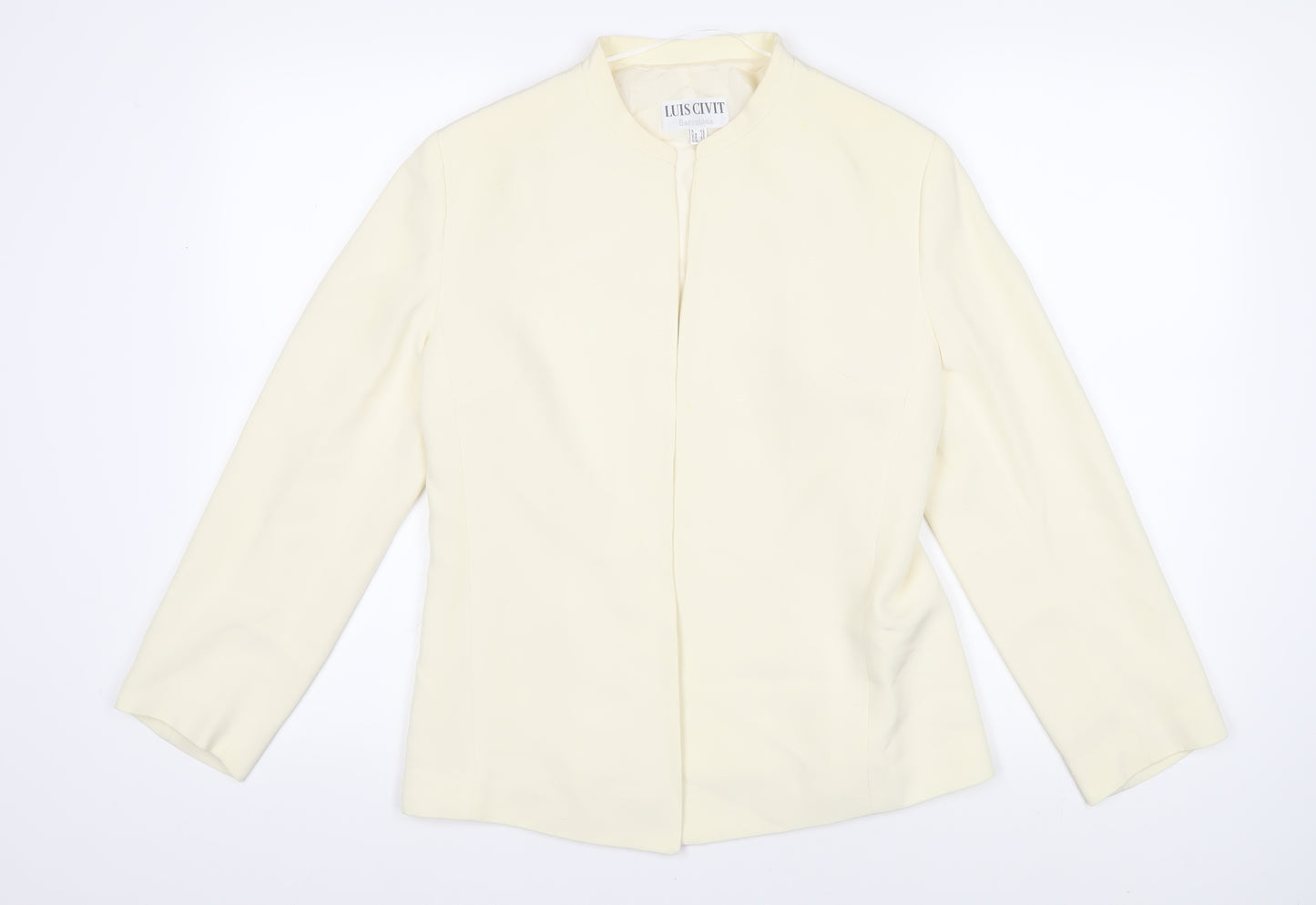 Luis Civit Womens Ivory Jacket Blazer Size 12