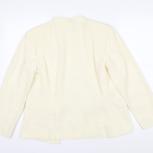 Luis Civit Womens Ivory Jacket Blazer Size 12