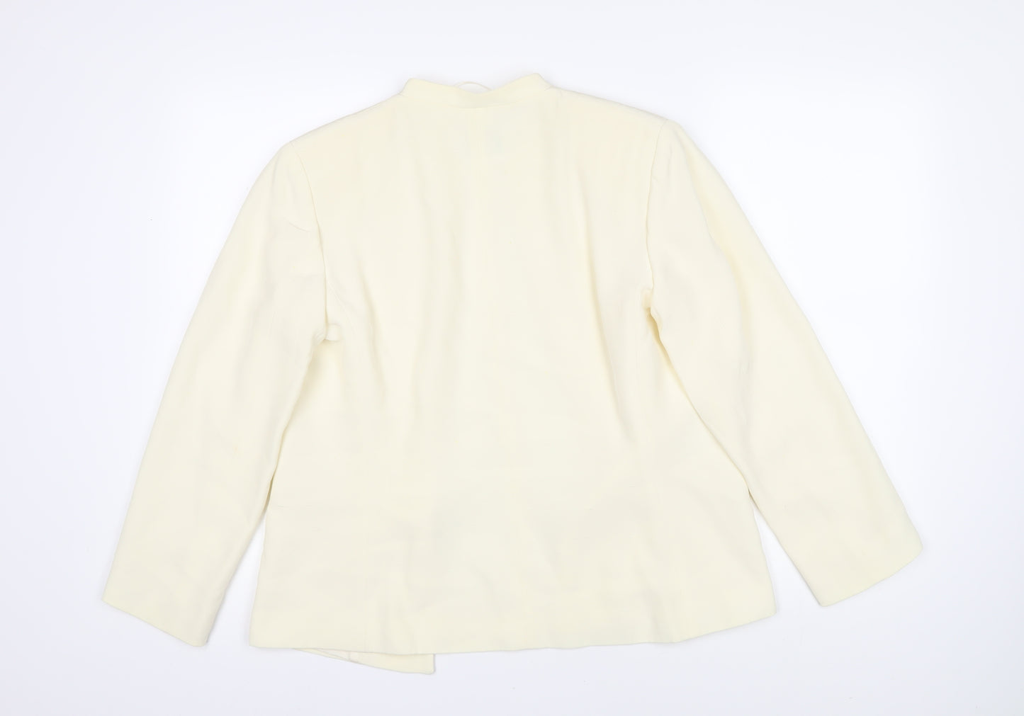 Luis Civit Womens Ivory Jacket Blazer Size 12