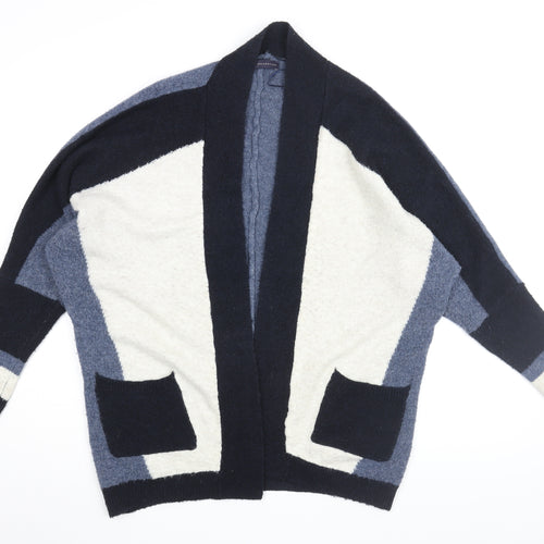 Marks and Spencer Womens Blue V-Neck Acrylic Cardigan Jumper Size S