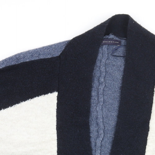 Marks and Spencer Womens Blue V-Neck Acrylic Cardigan Jumper Size S
