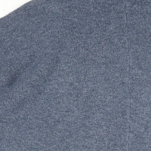 Marks and Spencer Womens Blue V-Neck Acrylic Cardigan Jumper Size S