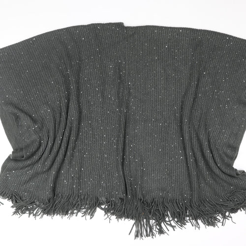 Principles Womens Green V-Neck Acrylic Cape Jumper One Size