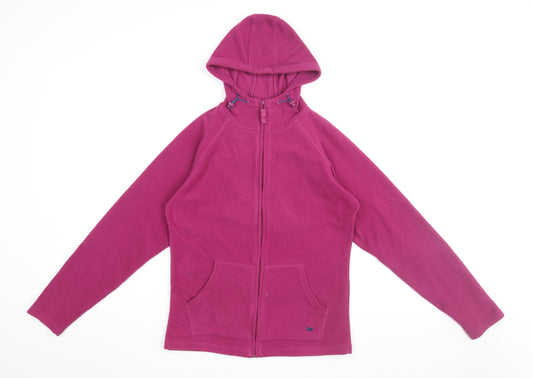 Country Rose Womens Purple Polyester Full Zip Hoodie Size S Zip