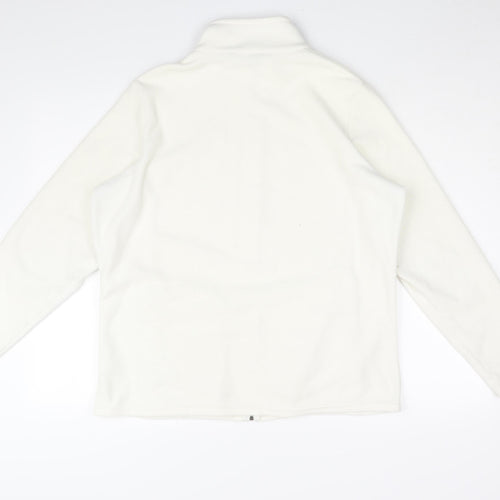 Marks and Spencer Womens White Polyester Full Zip Sweatshirt Size 20 Zip