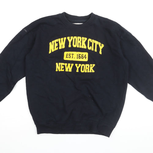RS USA INC Womens Blue Cotton Pullover Sweatshirt Size S Pullover - New York City