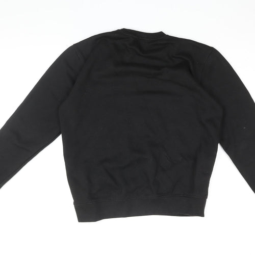 PRETTYLITTLETHING Womens Black Cotton Pullover Sweatshirt Size S Pullover