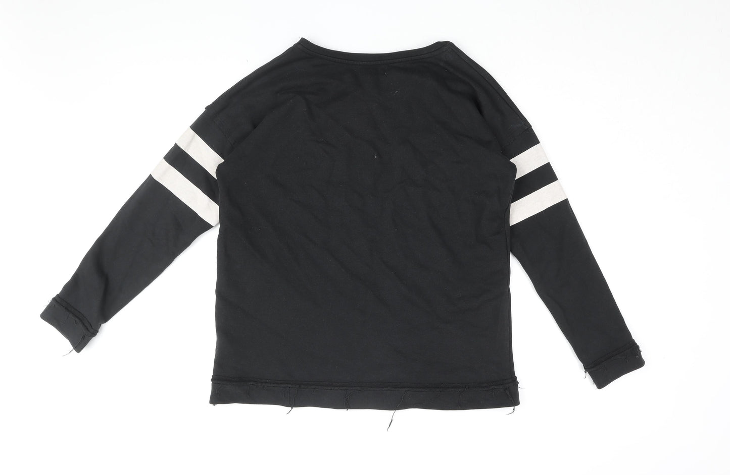 Zara Mens Black Cotton Pullover Sweatshirt Size S