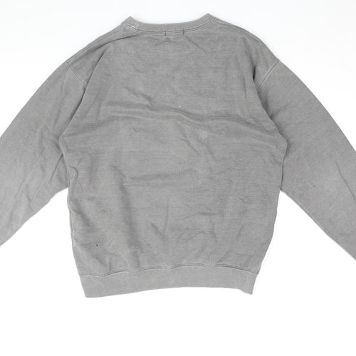 PRETTYLITTLETHING Womens Grey Cotton Pullover Sweatshirt Size S Pullover