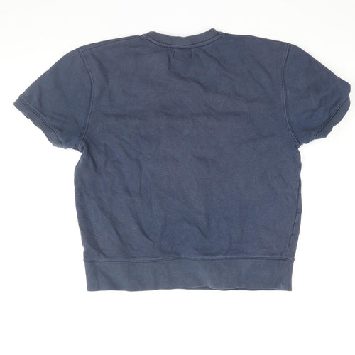 Topman Mens Blue Cotton T-Shirt Size XS Round Neck