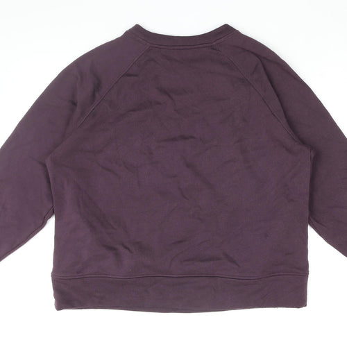 GOODMOVE Womens Purple Cotton Pullover Sweatshirt Size 14 Pullover