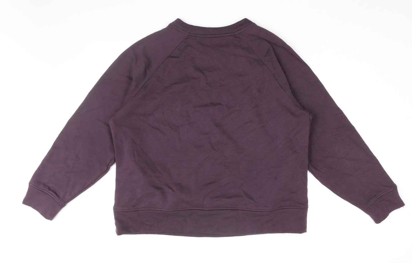 GOODMOVE Womens Purple Cotton Pullover Sweatshirt Size 14 Pullover