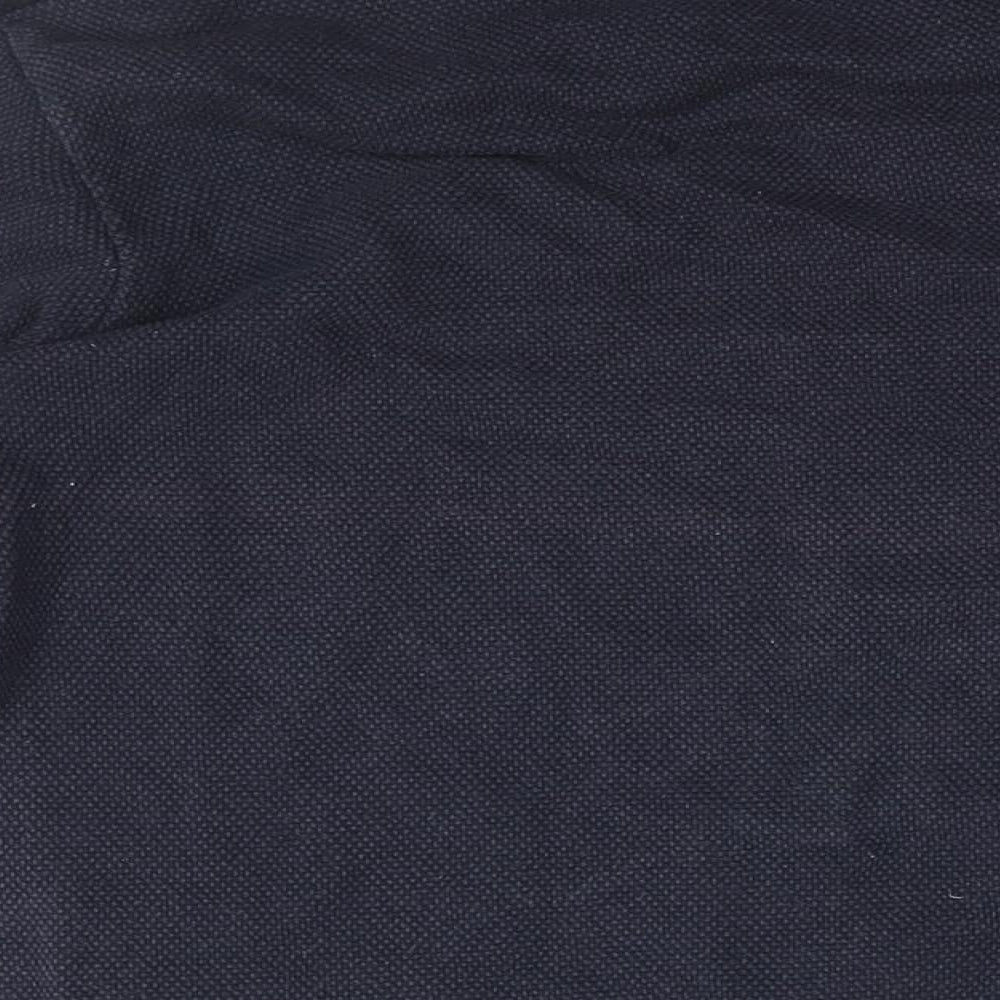 Zara Mens Blue Cotton T-Shirt Size XL Round Neck