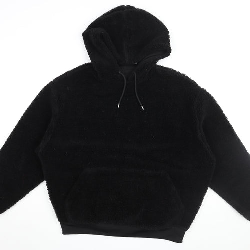 ASOS Mens Black Polyester Pullover Hoodie Size M