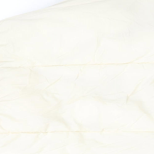 Topshop Womens Ivory Puffer Jacket Coat Size 8 Zip