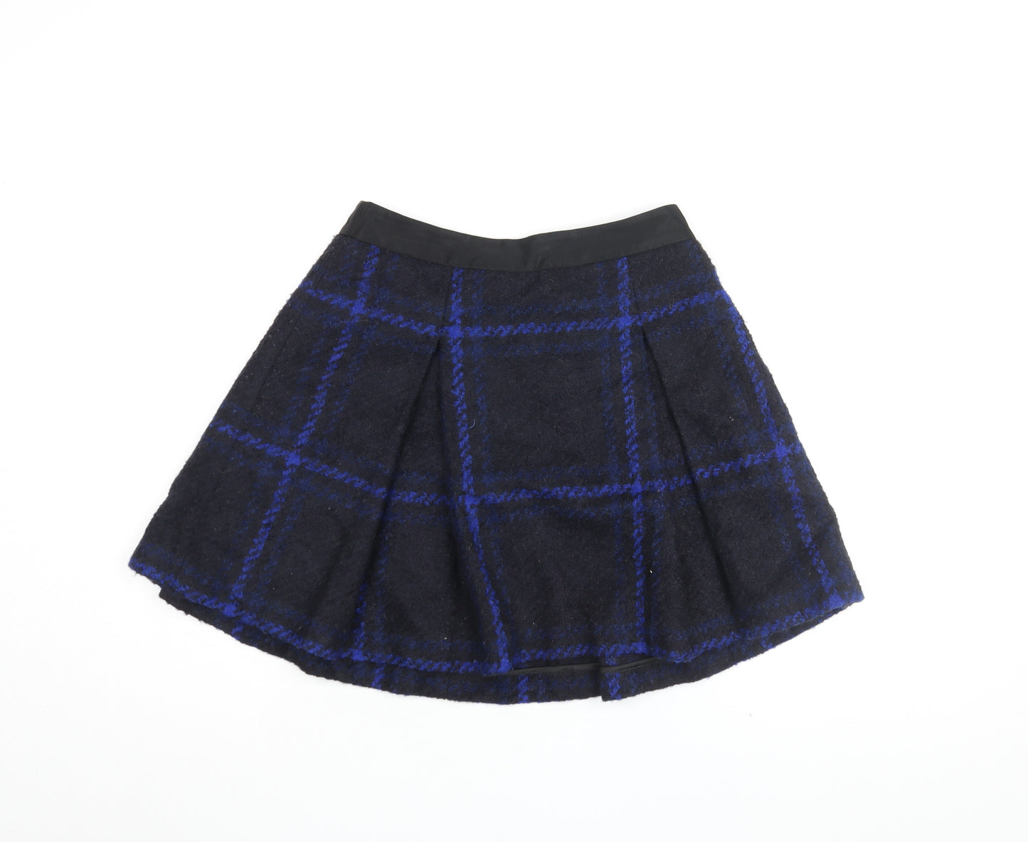 Ted Baker Womens Black Geometric Acrylic Skater Skirt Size 8 Zip