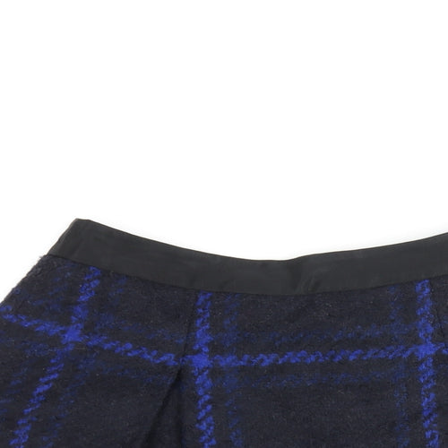 Ted Baker Womens Black Geometric Acrylic Skater Skirt Size 8 Zip