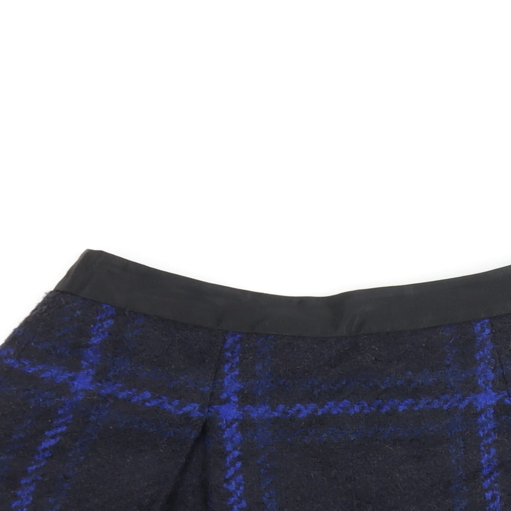 Ted Baker Womens Black Geometric Acrylic Skater Skirt Size 8 Zip